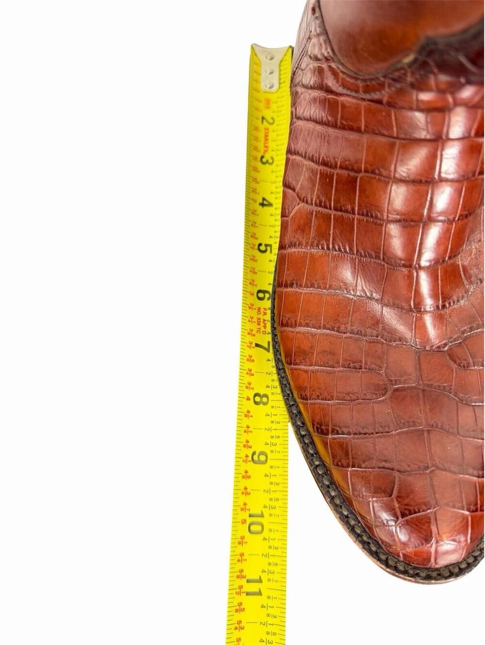 LUCCHESE CLARK POLO RIDING BOOTS WITH NILE CROCODILE BELLY GY4900 SZ 8.5 $3199 - Picture 9 of 10